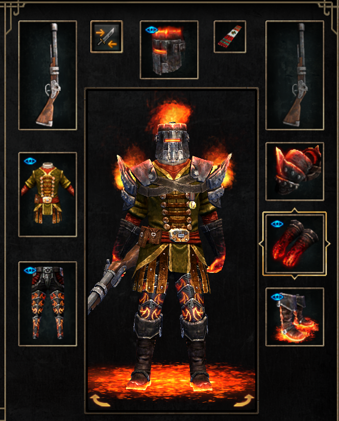 Morthan's equipped gear